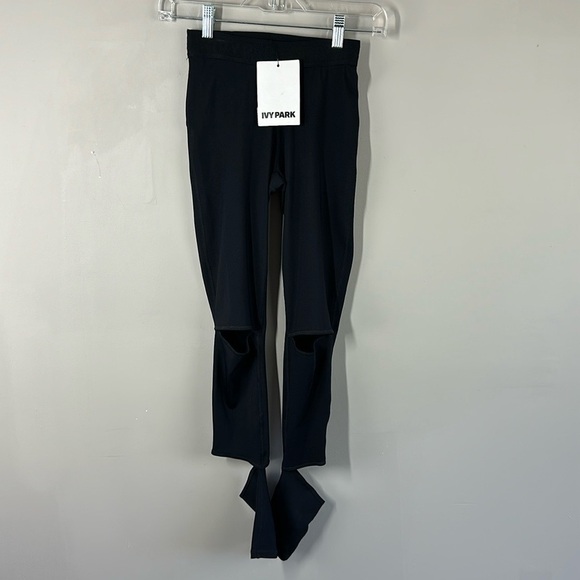 NWT Ivy Park Black Slash Leggings Size XS - Picture 3 of 14